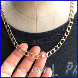 9ct SOLID GOLD CURB CHAIN 20 3/4 MEN'S 25.4g GORGEOUS