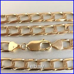 9ct SOLID GOLD CURB CHAIN 20 3/4 MEN'S 25.4g GORGEOUS