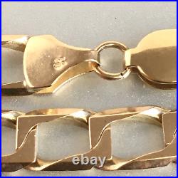 9ct SOLID GOLD CURB CHAIN 20 3/4 MEN'S 25.4g GORGEOUS