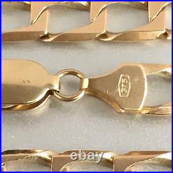 9ct SOLID GOLD CURB CHAIN 20 3/4 MEN'S 25.4g GORGEOUS