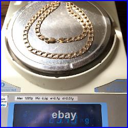 9ct SOLID GOLD CURB CHAIN 20 3/4 MEN'S 25.4g GORGEOUS