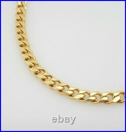 9ct Solid Gold Chain with Flat Curb Links 51cm 31g Preloved