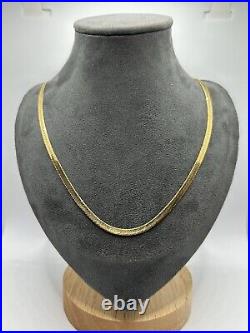 9ct Solid Gold Flat Fancy Link Chain Hallmarked