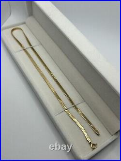 9ct Solid Gold Flat Fancy Link Chain Hallmarked