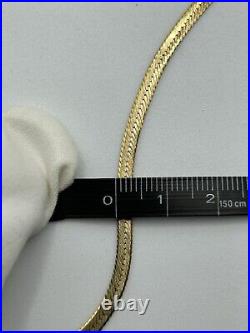 9ct Solid Gold Flat Fancy Link Chain Hallmarked