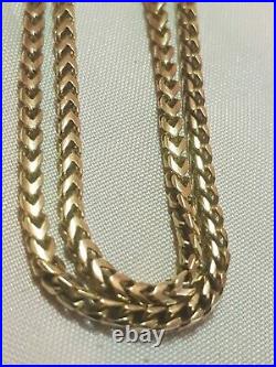 9ct Solid Gold Franco Chain Excellent Condition Fully Hallmarked L 55cm 15.6g