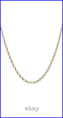 9ct Solid Gold Oval Belcher Chain