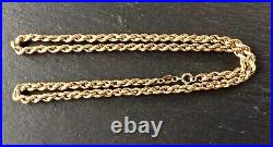 9ct Solid Gold Rope Chain 17 inch 4.66g in Harrods Green Display Case