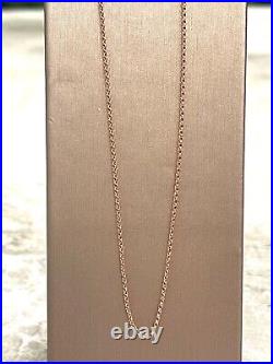 9ct Solid Rose Gold Belcher Chain 18/45cm Necklace Lobster Clasp