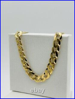 9ct Solid Yellow Gold 6mm Curb Link Chain Mens Heavy Necklace 20 inch New 15gram