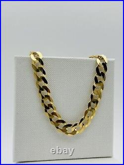 9ct Solid Yellow Gold 6mm Curb Link Chain Mens Heavy Necklace 20 inch New 15gram