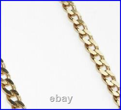 9ct Solid Yellow Gold Cuban Link Chain 24.25 inches