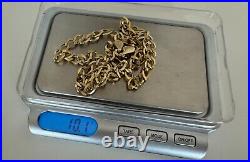 9ct Solid Yellow Gold Curb Chain 18 Inches 10 Grams Hallmarked