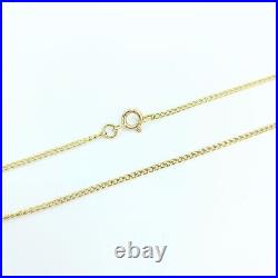 9ct Solid Yellow Gold Fine Link Chain 20 Inch