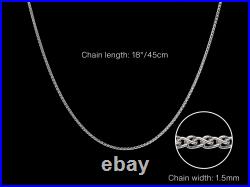 9ct White Gold Spiga Jewellery Chain 16-20 Necklace Hallmarked