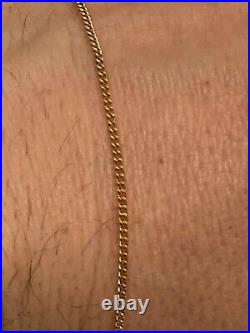 9ct Yellow GOLD CHAIN LINK CHAIN 20 x 1.25mm Necklace HALLMARKED Ship Worldwide