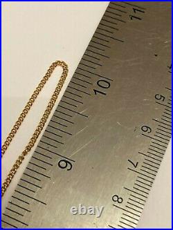 9ct Yellow GOLD CHAIN LINK CHAIN 20 x 1.25mm Necklace HALLMARKED Ship Worldwide