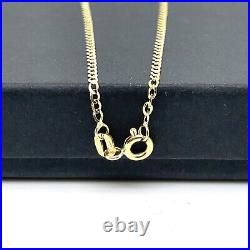 9ct Yellow Gold 1.5mm Flat Curb Link Chain Necklace 16 18 20 22 24 New