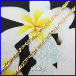 9ct Yellow Gold 1.9mm Singapore Twist Chain Necklace18 20 24 inchMen Women