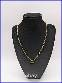 9ct Yellow Gold 18 Figaro T-Bar Chain