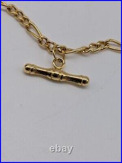 9ct Yellow Gold 18 Figaro T-Bar Chain