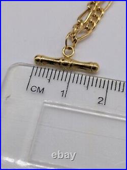 9ct Yellow Gold 18 Figaro T-Bar Chain