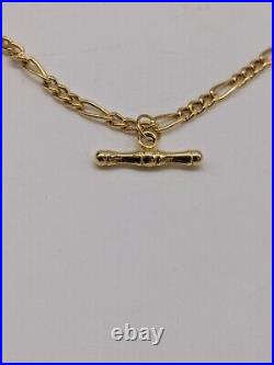 9ct Yellow Gold 18 Figaro T-Bar Chain