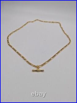 9ct Yellow Gold 18 Figaro T-Bar Chain