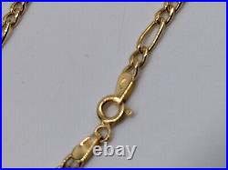 9ct Yellow Gold 18 Figaro T-Bar Chain