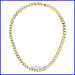 9ct Yellow Gold 18 inch CURB Chain Chunky 5.75mm Width UK Hallmarked