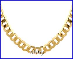 9ct Yellow Gold 20 inch CURB Chain Chunky 6.75mm Width UK Hallmarked
