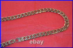 9ct Yellow Gold 22 Inch Heavy Curb Chain Necklace 153 GRAMS