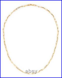 9ct Yellow Gold 22 inch Paperclip Chain Oval 3mm Link UK Hallmarked