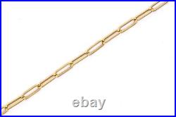 9ct Yellow Gold 22 inch Paperclip Chain Oval 3mm Link UK Hallmarked