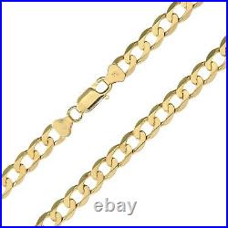 9ct Yellow Gold 24 inch CURB Chain / Necklace 4.5mm Width UK Hallmarked