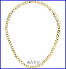 9ct Yellow Gold 24 inch CURB Chain / Necklace 4.5mm Width UK Hallmarked