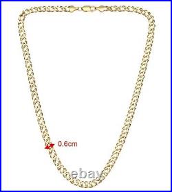 9ct Yellow Gold 24 inch Double Curb Chain / Necklace 6mm Width UK Hallmarked