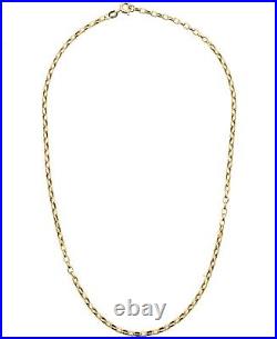 9ct Yellow Gold 24 inch Oval Belcher Chain Necklace 2mm Width