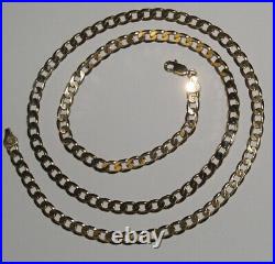 9ct Yellow Gold 5mm Curb Chain Necklace 56cm