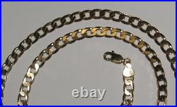 9ct Yellow Gold 5mm Curb Chain Necklace 56cm