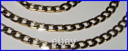 9ct Yellow Gold 5mm Curb Chain Necklace 56cm