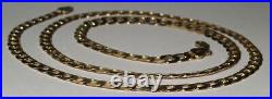 9ct Yellow Gold 5mm Curb Chain Necklace 56cm