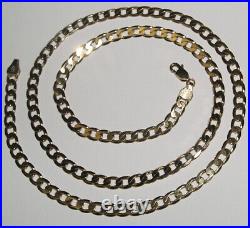 9ct Yellow Gold 5mm Curb Chain Necklace 56cm