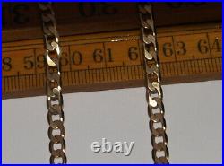 9ct Yellow Gold 5mm Curb Chain Necklace 56cm