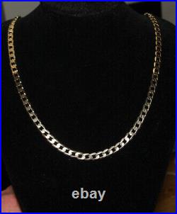 9ct Yellow Gold 5mm Curb Chain Necklace 56cm