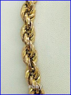 9ct Yellow Gold 6.0mm Long Rope Chain 32