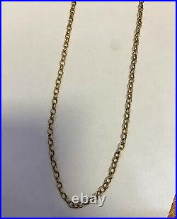 9ct Yellow Gold Belcher Necklace Weight 11g Length 22