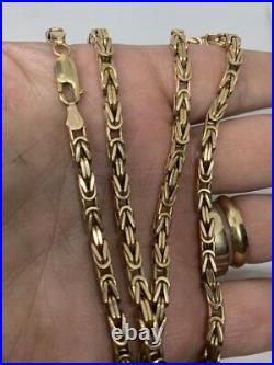 9ct Yellow Gold Byzantine/ Etruscan Square link chain 57.1g Hallmarked 25X 4mm