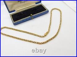 9ct Yellow Gold Byzantine Link Chain Necklace Vintage 1958 Birmingham 16 Length