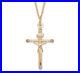 9ct-Yellow-Gold-CRUCIFIX-Cross-Pendant-Necklace-18-inch-Chain-01-bw